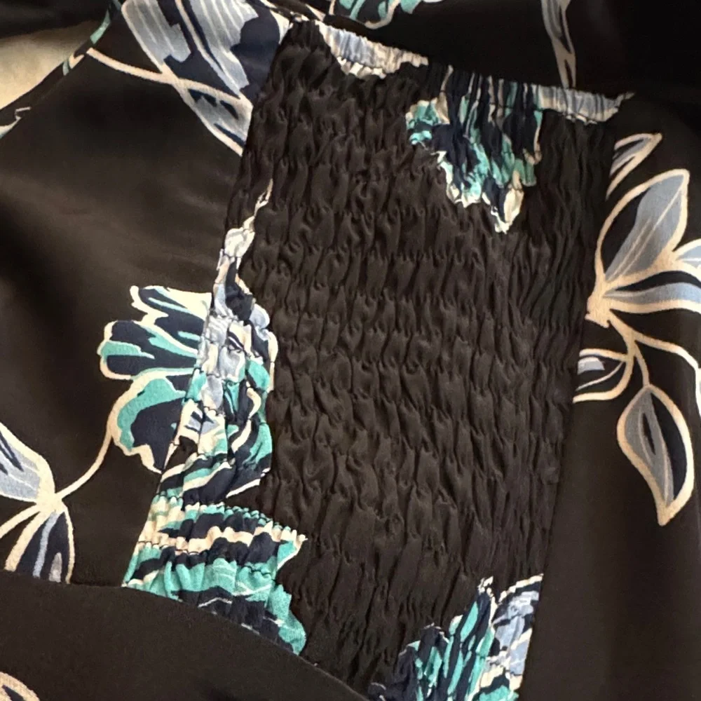 Yumi Kim Silk Bustier Maxi Dress with Blue Floral Design - Picture 8 of 8
